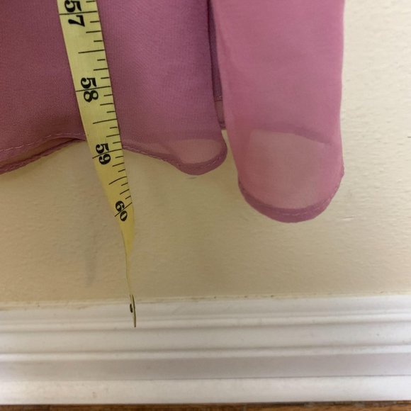 Ever-Pretty Lace Round Neck Long Sleeve Chiffon Lace MTB Gown Sz 10 Orchid - Picture 10 of 10